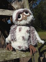 Funny  Furry Owl XXL dark brown